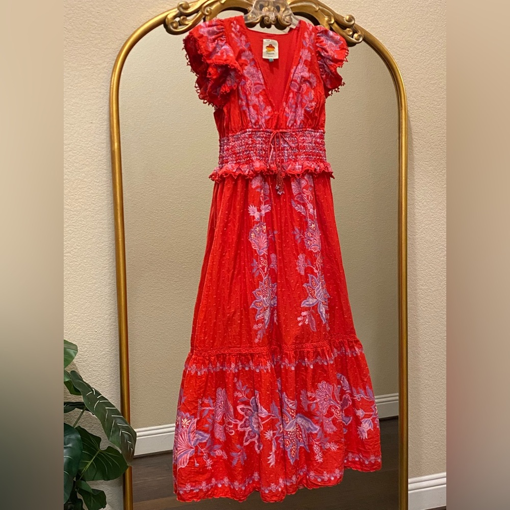 FARM Rio Shell Garden Floral Maxi Dress Accents - Picture 4 of 12
